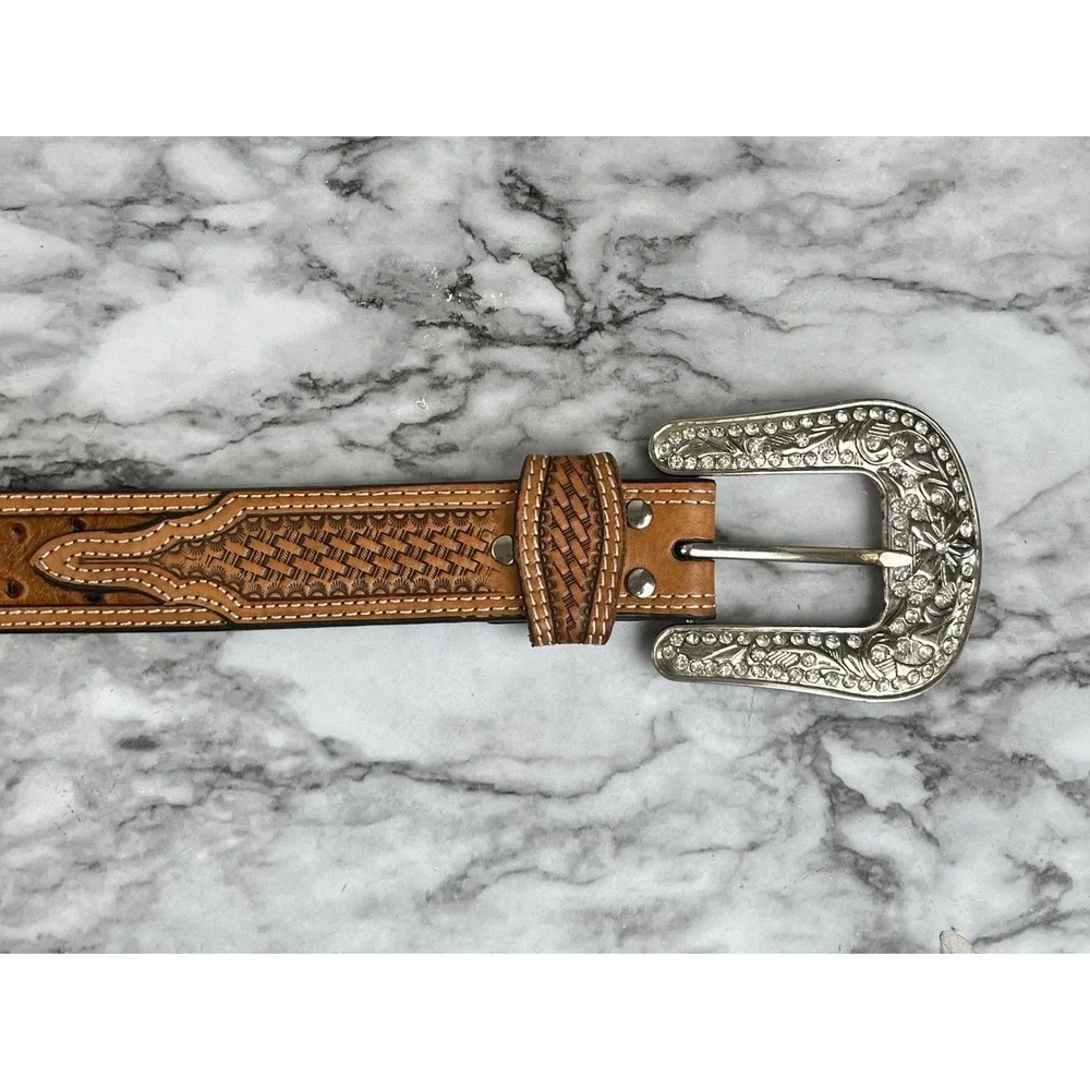 NOCONA‎ Men's Western Style Belt Basketweave Genuine Leather N24580153 Sz 42